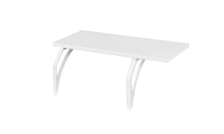 Растущий стол 1/75-40 (СУТ.25) + Polka_b 1/550 (2 шт.) + Polka_n 1/1200 +Tumba 1  белый/белый/серый в Смоленске - изображение 2