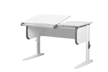 Детский стол-трансформер 1/75-40 (СУТ.25) белый/белый/Серый в Смоленске - изображение 1