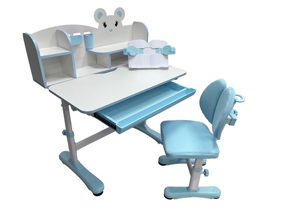 Растущий стол и стул Carezza Blue FUNDESK в Смоленске - изображение