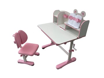 Растущий стол и стул Carezza Pink FUNDESK в Смоленске - предосмотр 1