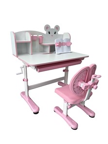 Растущий стол и стул Carezza Pink FUNDESK в Смоленске - предосмотр 3