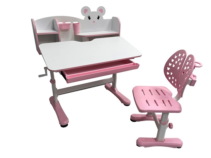 Растущий стол и стул Carezza Pink FUNDESK в Смоленске - изображение 4