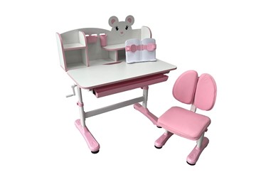 Растущий стол и стул Carezza Pink FUNDESK в Смоленске - предосмотр 5