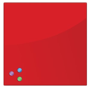 Магнитно-маркерная стеклянная доска BRAUBERG 45х45 см, красная в Смоленске - предосмотр