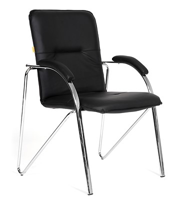 Офисное кресло CHAIRMAN 850 Экокожа Terra 118 черная в Смоленске - изображение