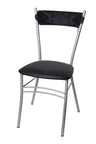 Кухонный стул Бистро Софт СРП-080С Эмаль, с мягкой спинкой Экотекс черный в Смоленске - предосмотр