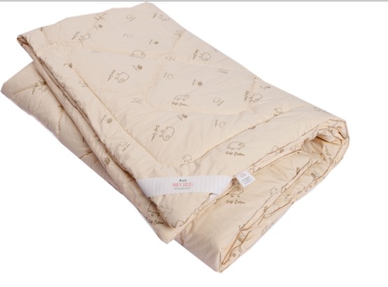 Стеганое одеяло ОВЕЧЬЯ ШЕРСТЬ в упаковке п-э вакуум в Смоленске - изображение